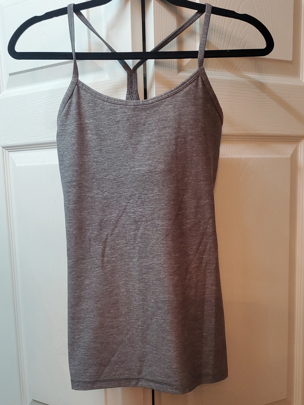 LULULEMON SIZE 6 Women's Gray Flow Y Tank Top Light Support
